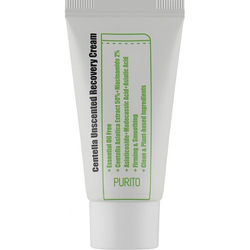 Purito Centella unscented recovery cream 12ml Відновлюючий крем з центелою без масел