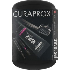 Curaprox Travel Set black Зубна щітка, паста та міжзубний йоржик