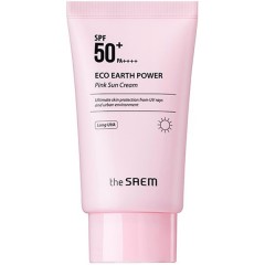 The saem eco earth power pink sun cream SPF50+PA++++ Заспокійливий сонцезахисний крем