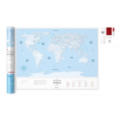 1DEA.me Скретч Карта Світу у срібному кольорі