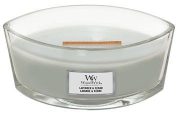 Woodwick Ellipse Lavender Cedar 453г Свічка мікро-тріщина на воску ЦБ-00037904 фото