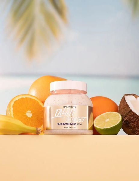 Hollyskin Tahiti sunset scrub 300ml Цукровий скраб з олією ши ЦБ-00027289 фото