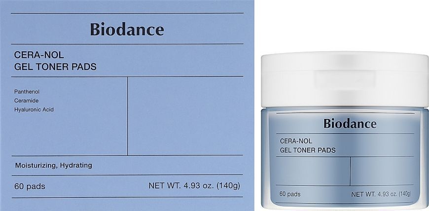 Biodance Cera-Nol Gel Toner Pads 60шт Пади з керамідами та пантенолом ЦБ-00034865 фото