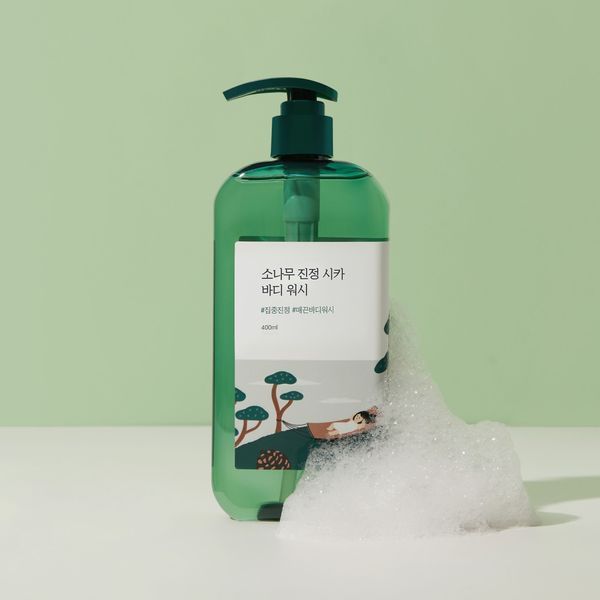 Round lab Pine Calming Cica 400ml Заспокійливий гель для душу ЦБ-00041575 фото