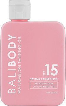 BaliBody Watermeleon Tanning Oil SPF15+ Масло для засмаги з насінням кавуна SPF15+ Уцінка до 01.27 ЦБ-00041273 фото