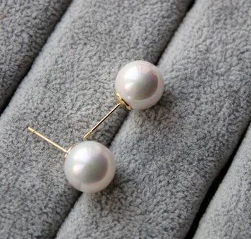 Сережки Pearl 8 mm ЦБ-00032638 фото