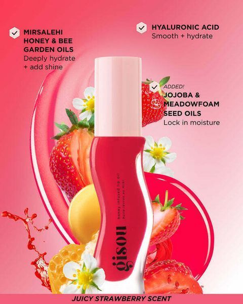 Gisou Honey Infused Strawberry Sorbet Lip Oil Олія для губ ЦБ-00034300 фото